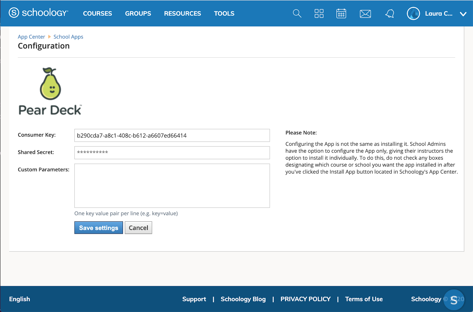 How to install Pear Deck in Schoology (Administrators)
