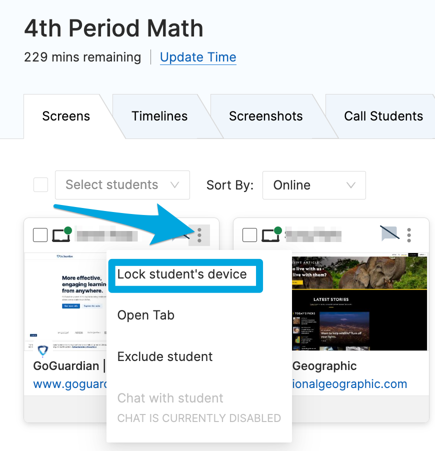 Commands Lock Screen