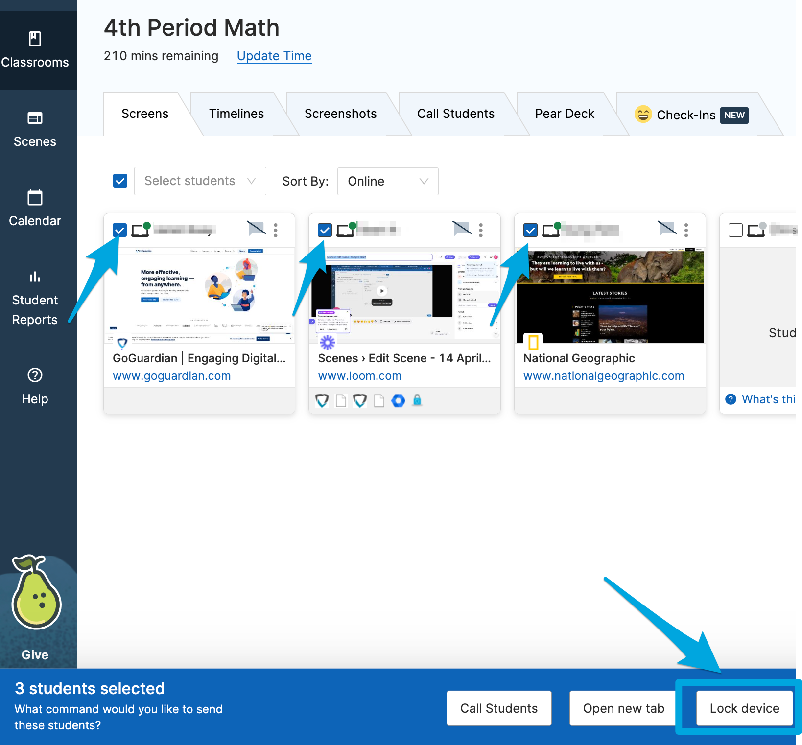 Commands Lock Screen