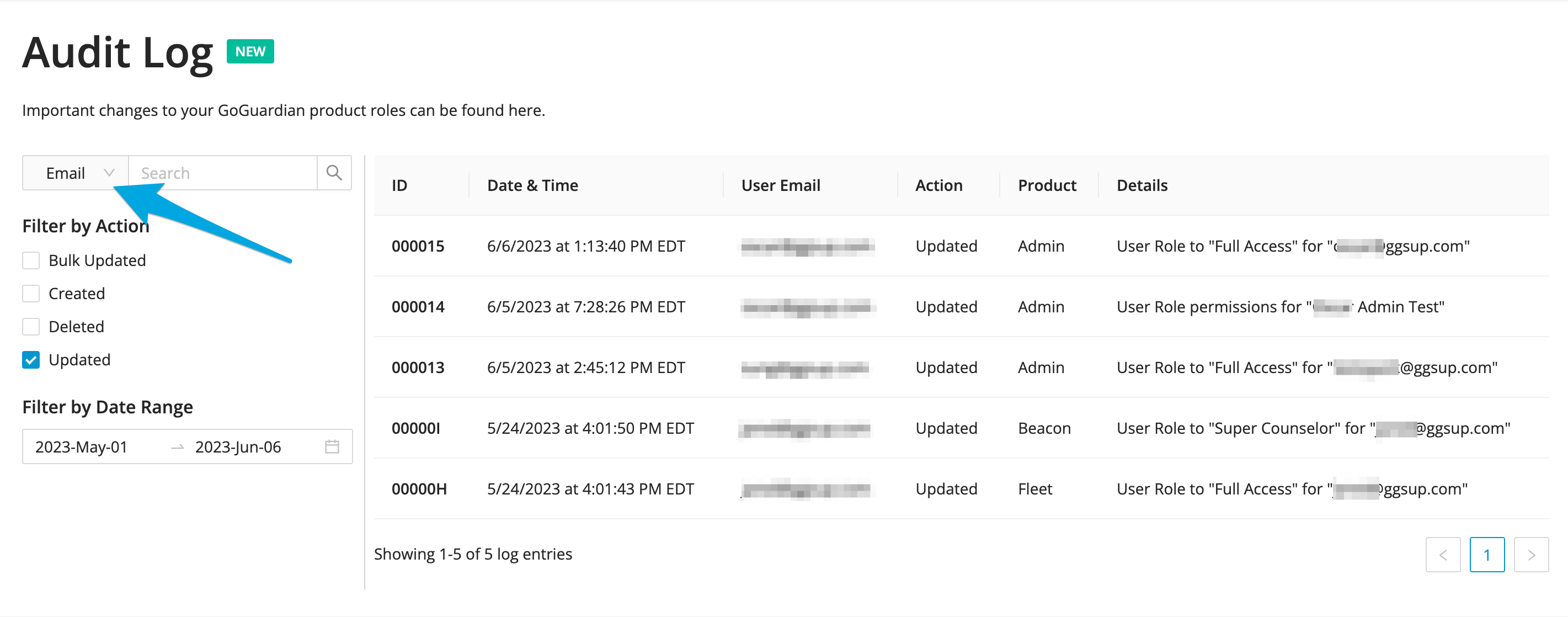 Org Management Audit Log