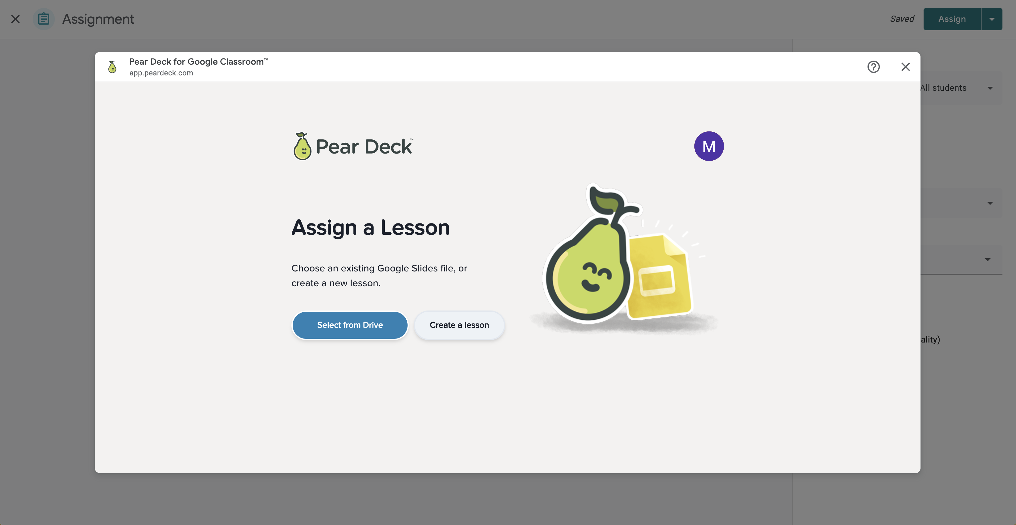 How to use the Pear Deck for Google Classroom Addon