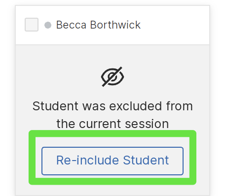 Commands: Exclude and Include Student