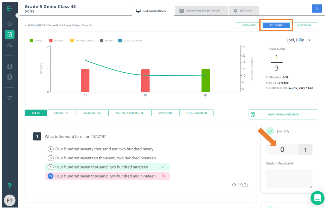 Manually enter or edit grades