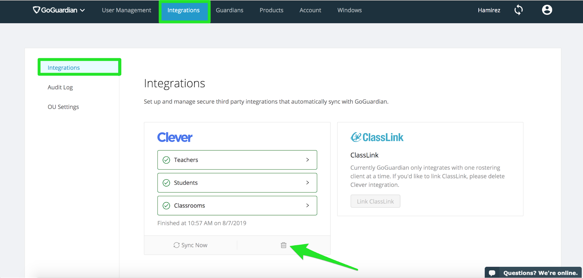 Modifying an Existing Integration