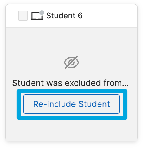 Commands: Exclude and Include Student