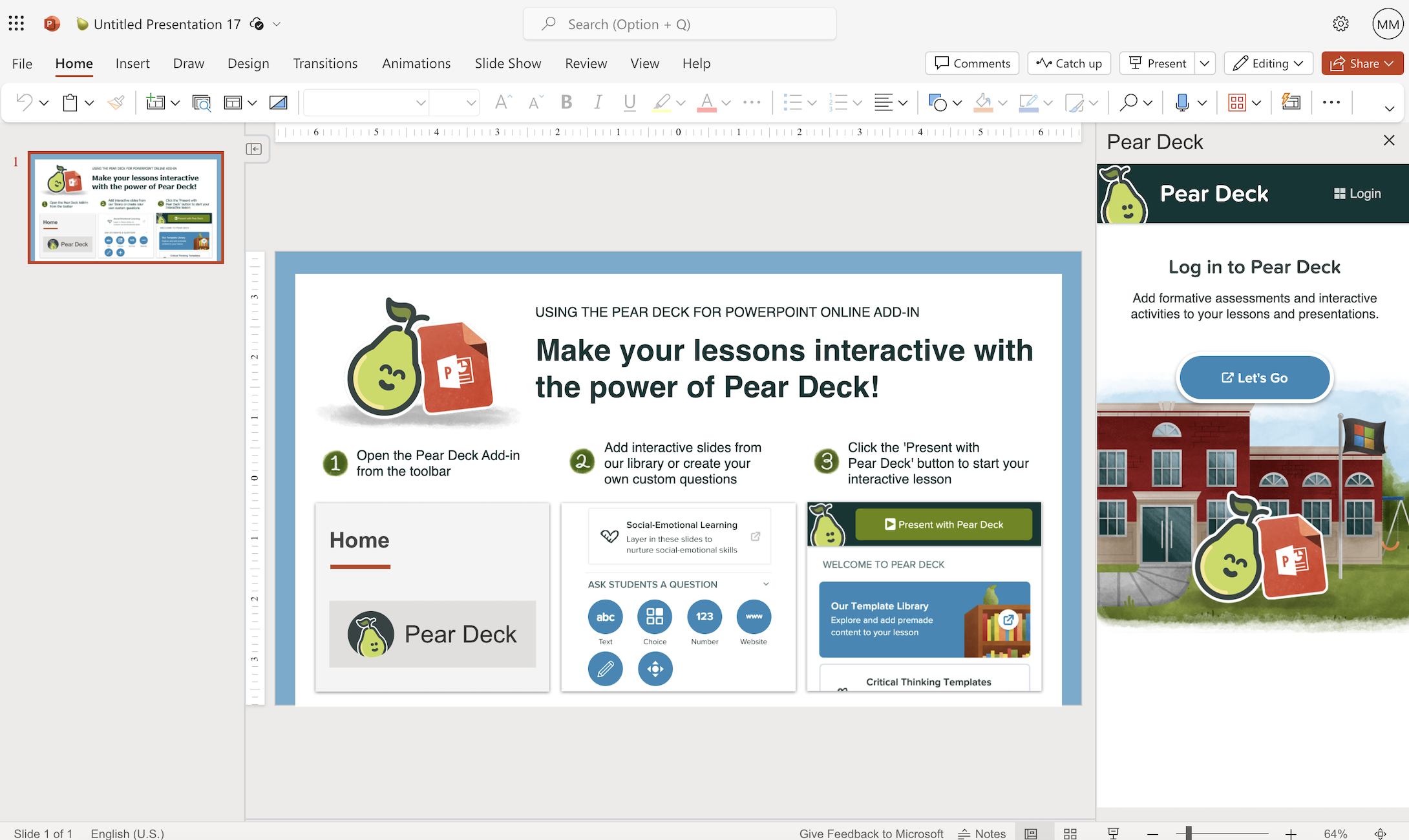 Get Pear Deck for PowerPoint Online