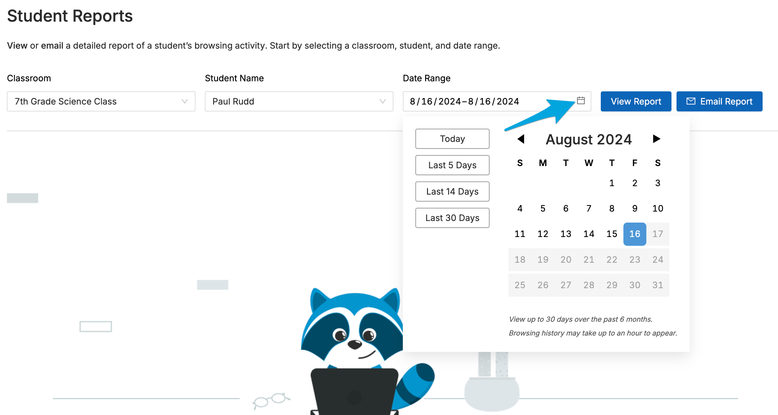 Individual Student Browsing Reports